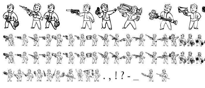 Pip Boy Weapons Dingbats police